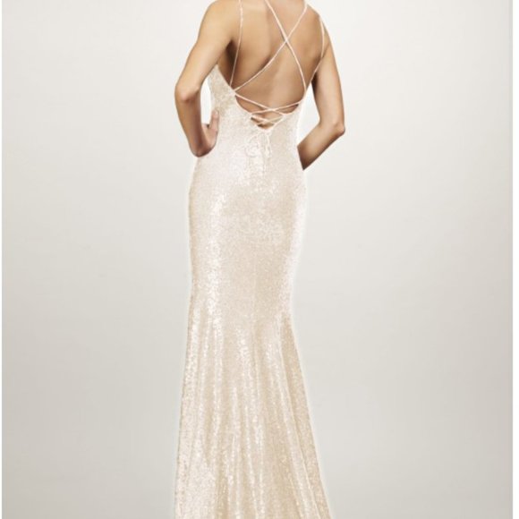 THEIA Jessica Bridesmaid Dress (Matte Rose Gold) - Picture 2 of 7